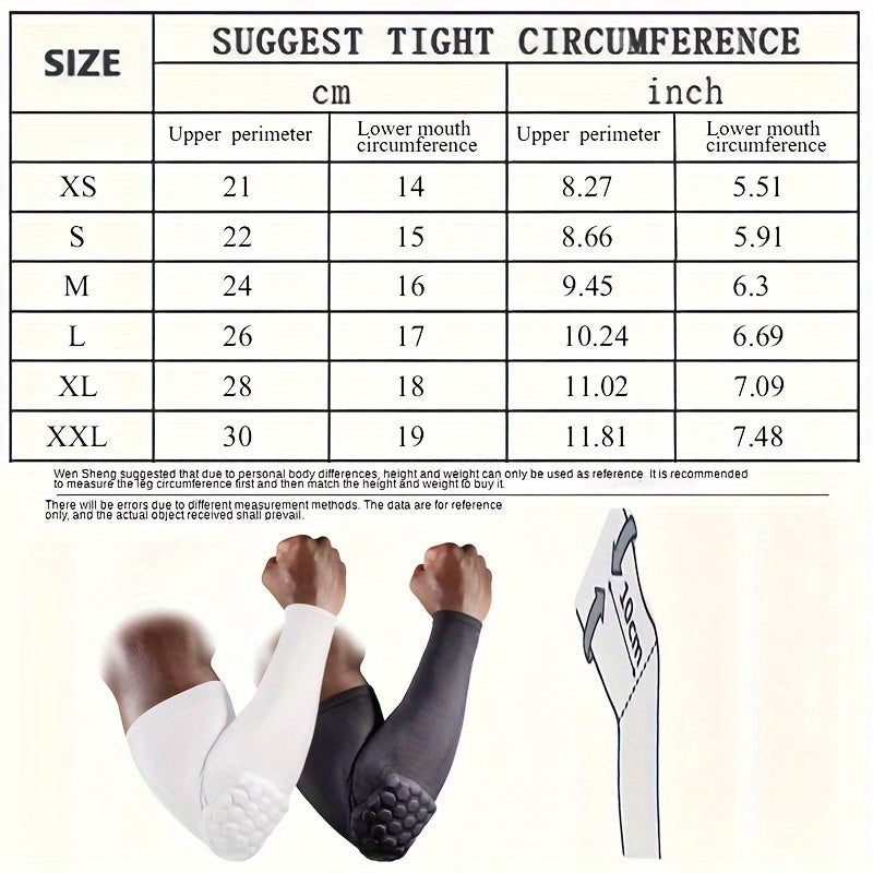 Buy 1 Get 1 Free, total of 2 pcs Durable Honeycomb Anti-collision Guards - Advanced UV Protection & Ventilated Breathability - Enhanced Elbow & Wrist Support for Fitness, Football, and Basketball Training