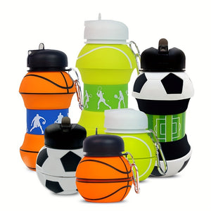 1pc Foldable Silicone Water Cup for Outdoor Sports and Travel - Perfect for Football, Basketball, and Tennis - Lightweight and Portable