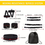 9pcs    Speed and Agility Resistance Bands Trainer for Vertical Jump Squat Boxing MMA Taekwondo Karate Bounce Softball Basketball Volleyball Football Training