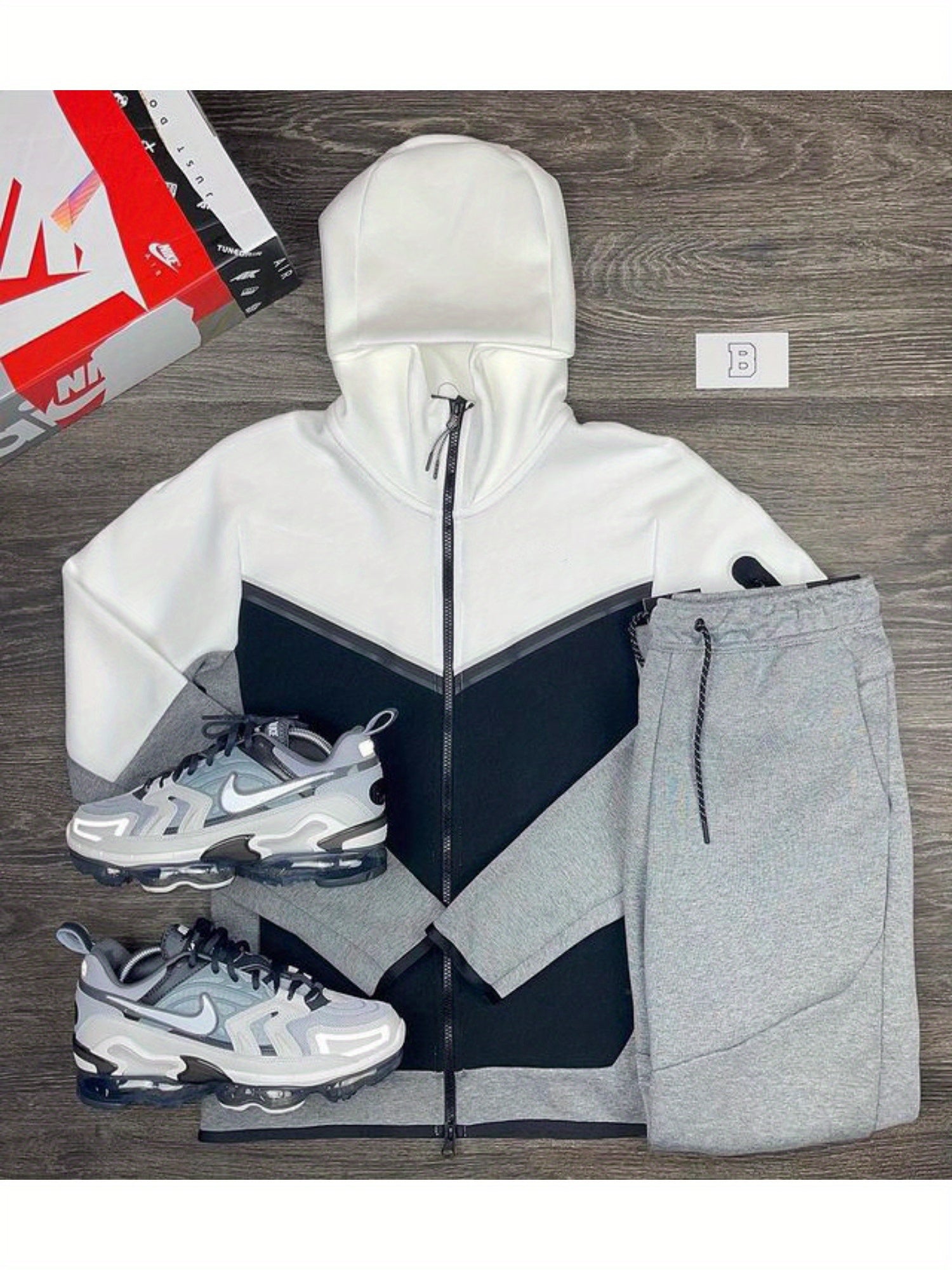 Two-Piece Boutique Hoodie Sports Set - Stylish European & American Inspired Casual Wear for Men - Soft, Breathable, Comfortable, and Versatile Spring & Autumn Sportswear