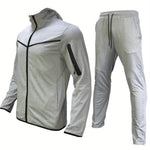 Two-Piece Boutique Hoodie Sports Set - Stylish European & American Inspired Casual Wear for Men - Soft, Breathable, Comfortable, and Versatile Spring & Autumn Sportswear