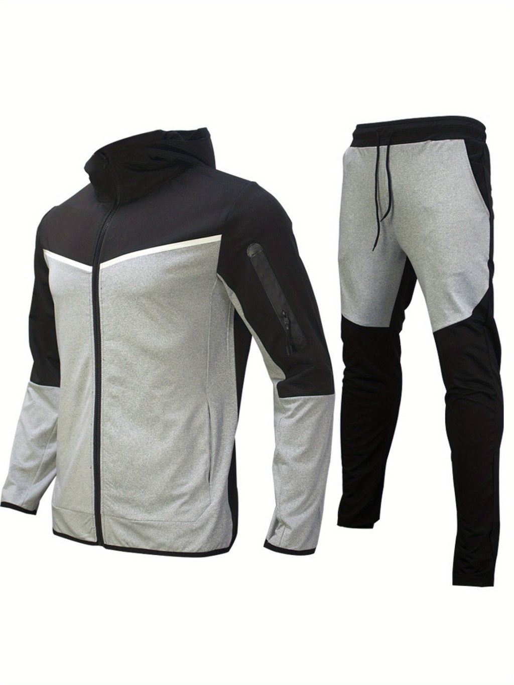 Two-Piece Boutique Hoodie Sports Set - Stylish European & American Inspired Casual Wear for Men - Soft, Breathable, Comfortable, and Versatile Spring & Autumn Sportswear