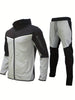 Two-Piece Boutique Hoodie Sports Set - Stylish European & American Inspired Casual Wear for Men - Soft, Breathable, Comfortable, and Versatile Spring & Autumn Sportswear