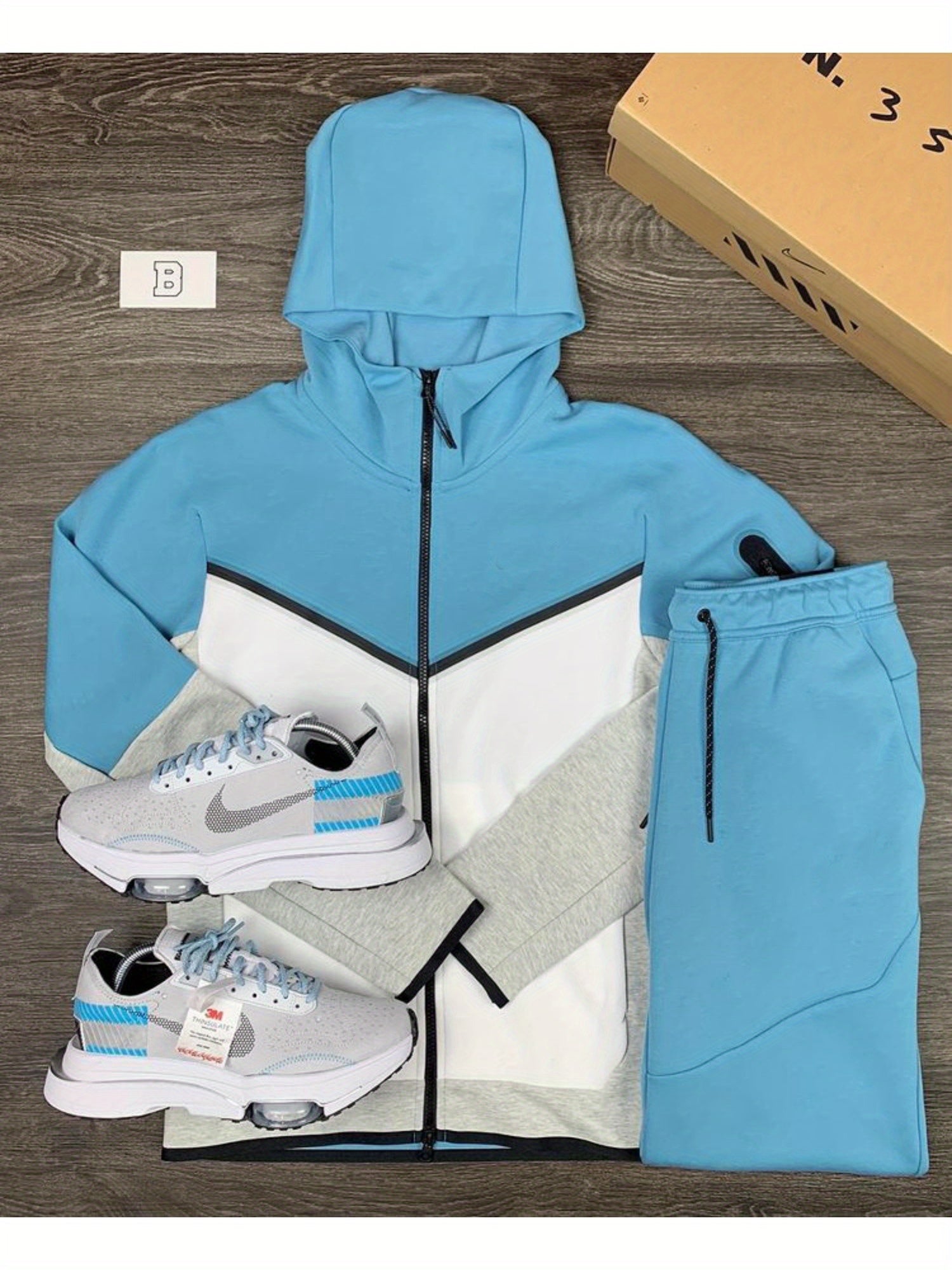 Two-Piece Boutique Hoodie Sports Set - Stylish European & American Inspired Casual Wear for Men - Soft, Breathable, Comfortable, and Versatile Spring & Autumn Sportswear