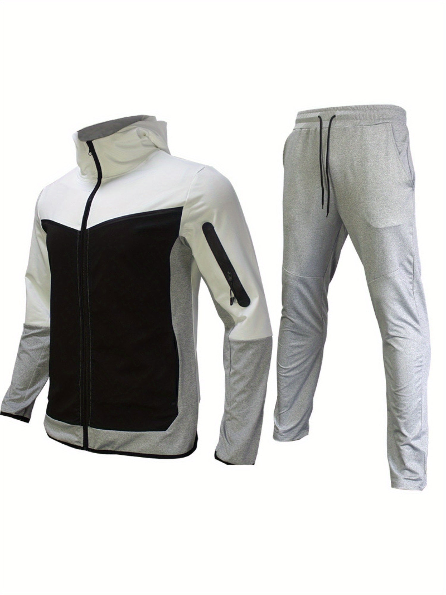 Two-Piece Boutique Hoodie Sports Set - Stylish European & American Inspired Casual Wear for Men - Soft, Breathable, Comfortable, and Versatile Spring & Autumn Sportswear