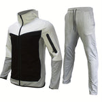 Two-Piece Boutique Hoodie Sports Set - Stylish European & American Inspired Casual Wear for Men - Soft, Breathable, Comfortable, and Versatile Spring & Autumn Sportswear