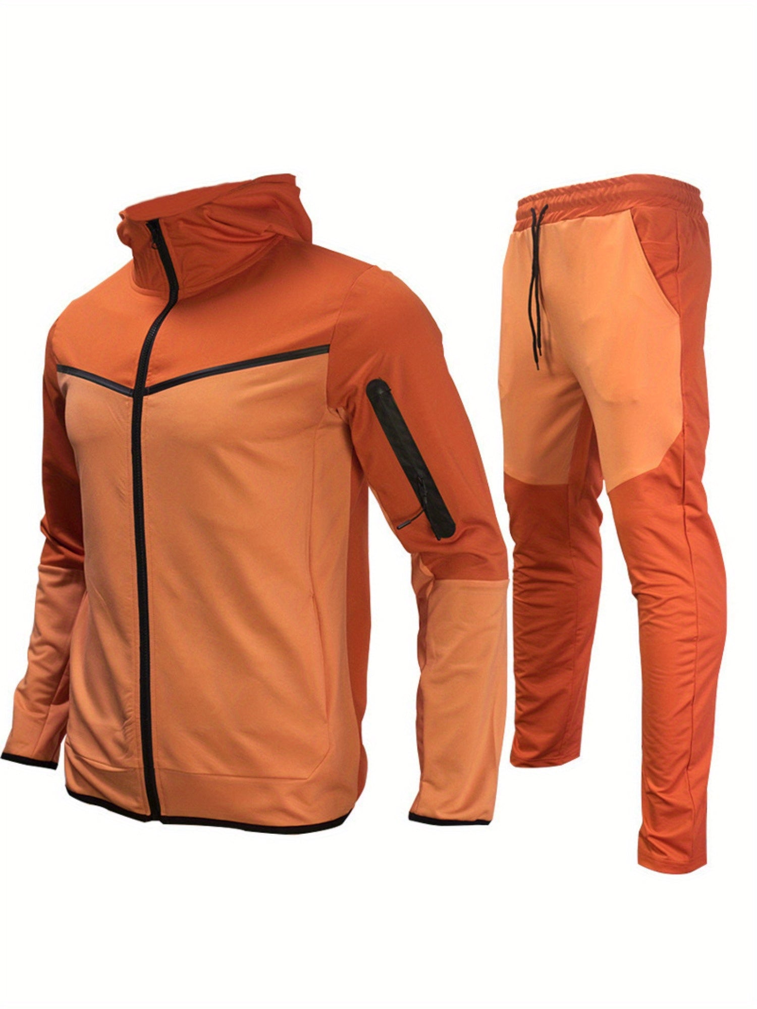 Two-Piece Boutique Hoodie Sports Set - Stylish European & American Inspired Casual Wear for Men - Soft, Breathable, Comfortable, and Versatile Spring & Autumn Sportswear