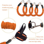 4pcs 160lbs Boxing Training Resistance Band Set - Exercise Equipment with Belt, Ankle Buckles, Hand Buckles for MMA, Karate, Basketball, Football - Enhances Power and Strength, Orange/Black