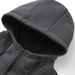 Two-Piece Color Block Men's Casual Sportswear Hoodie Set, Zip-Up Drawstring Jogging Suit For All Seasons