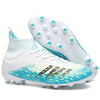 Men's Professional Football Shoes High Top Lace Up Non Slip With Cleat For Outdoor Competition Training Running, All Seasons