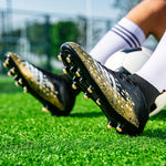 Men's Professional Football Shoes High Top Lace Up Non Slip With Cleat For Outdoor Competition Training Running, All Seasons
