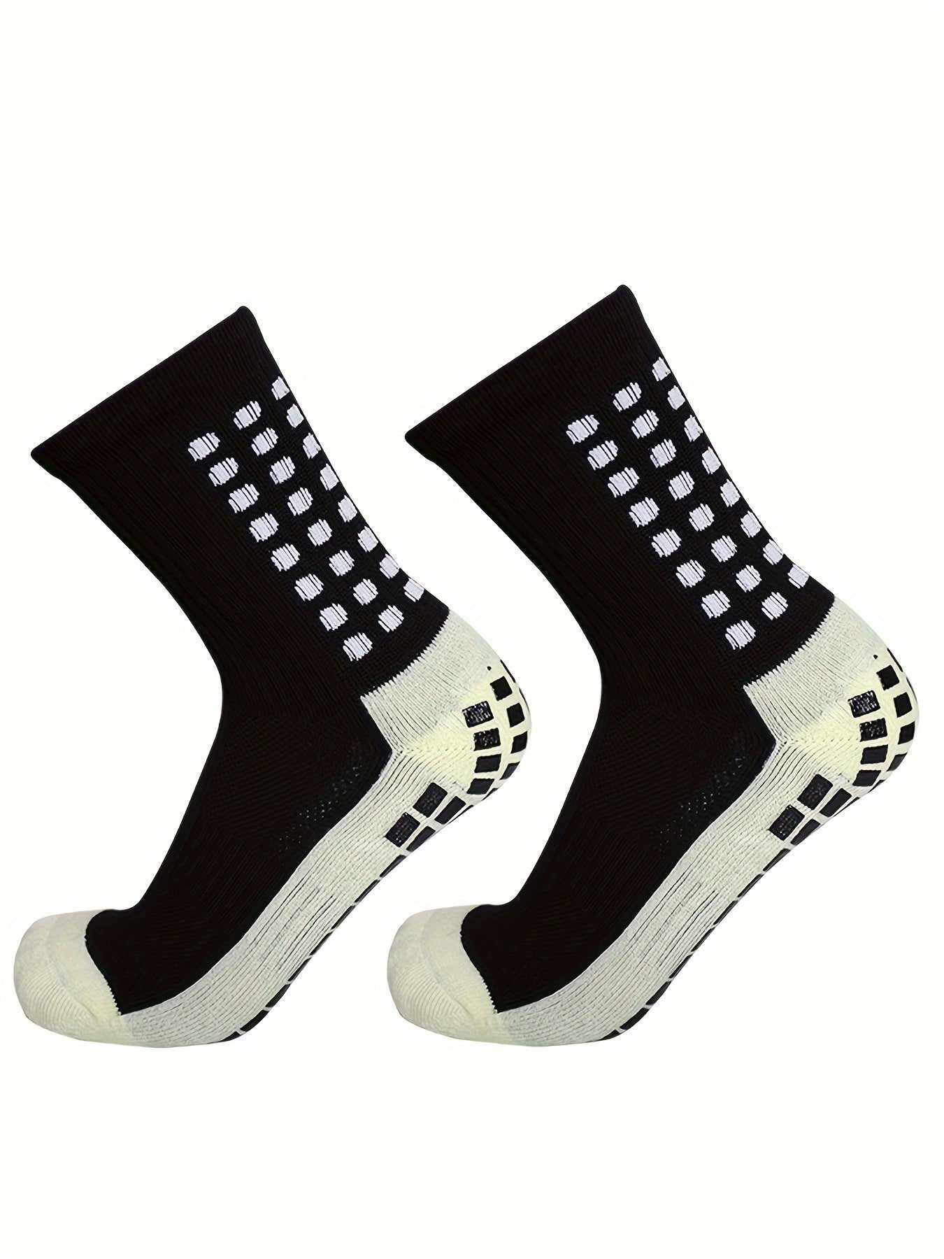 6 Pairs Sports Outdoor Leg Football Socks Set Breathable Non Slip Silicone Grip Soccer Socks