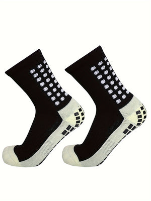 6 Pairs Sports Outdoor Leg Football Socks Set Breathable Non Slip Silicone Grip Soccer Socks
