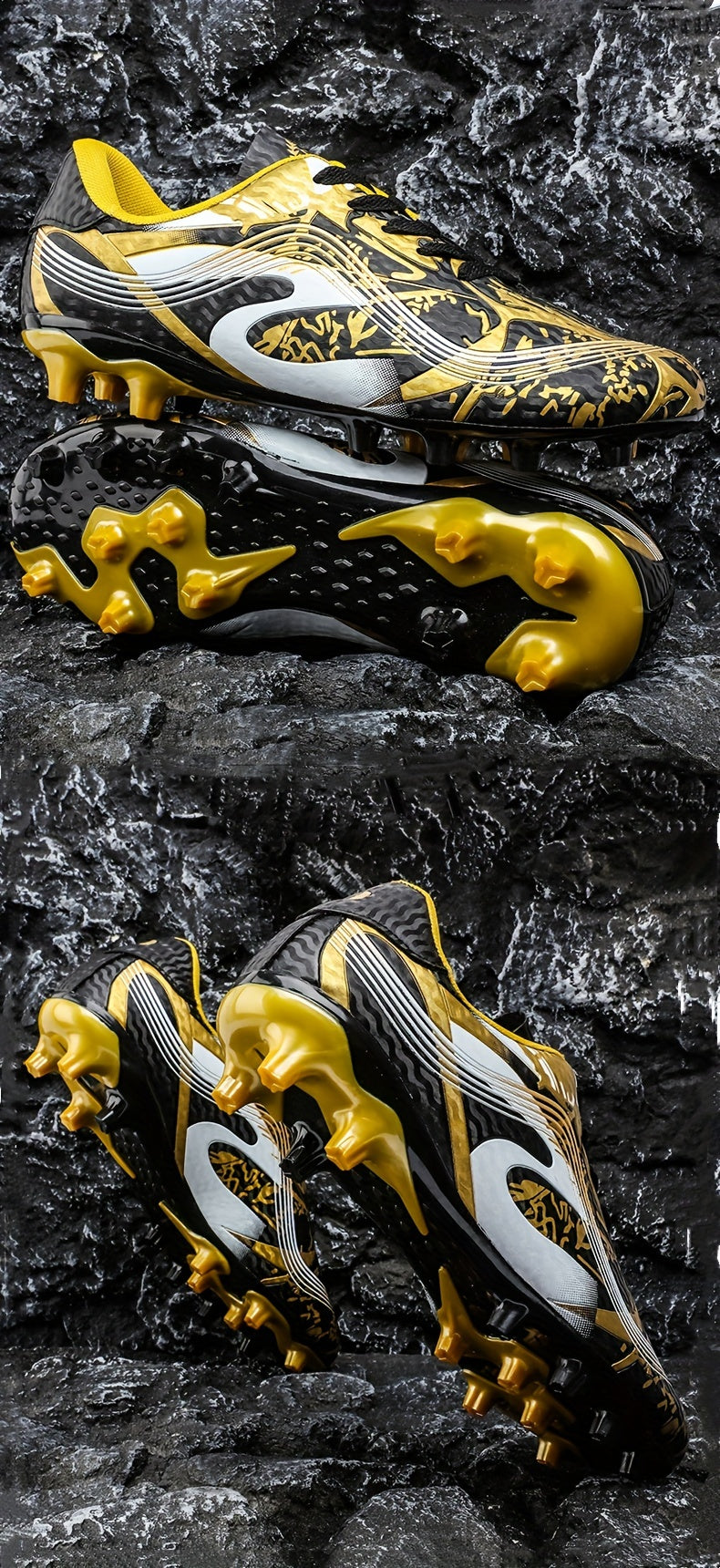 Non Slip Football Cleat With Spikes, Professional Comfy Outdoor Breathable Soccer Cleats & Shoes For Training Competition