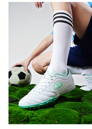 Mens Turf Football Cleats - High-Performance Anti-skid Design - Durable & Ventilated for Outdoor Play - Secure Lace-Up Soccer Shoes - Ideal for Artificial Grass Fields