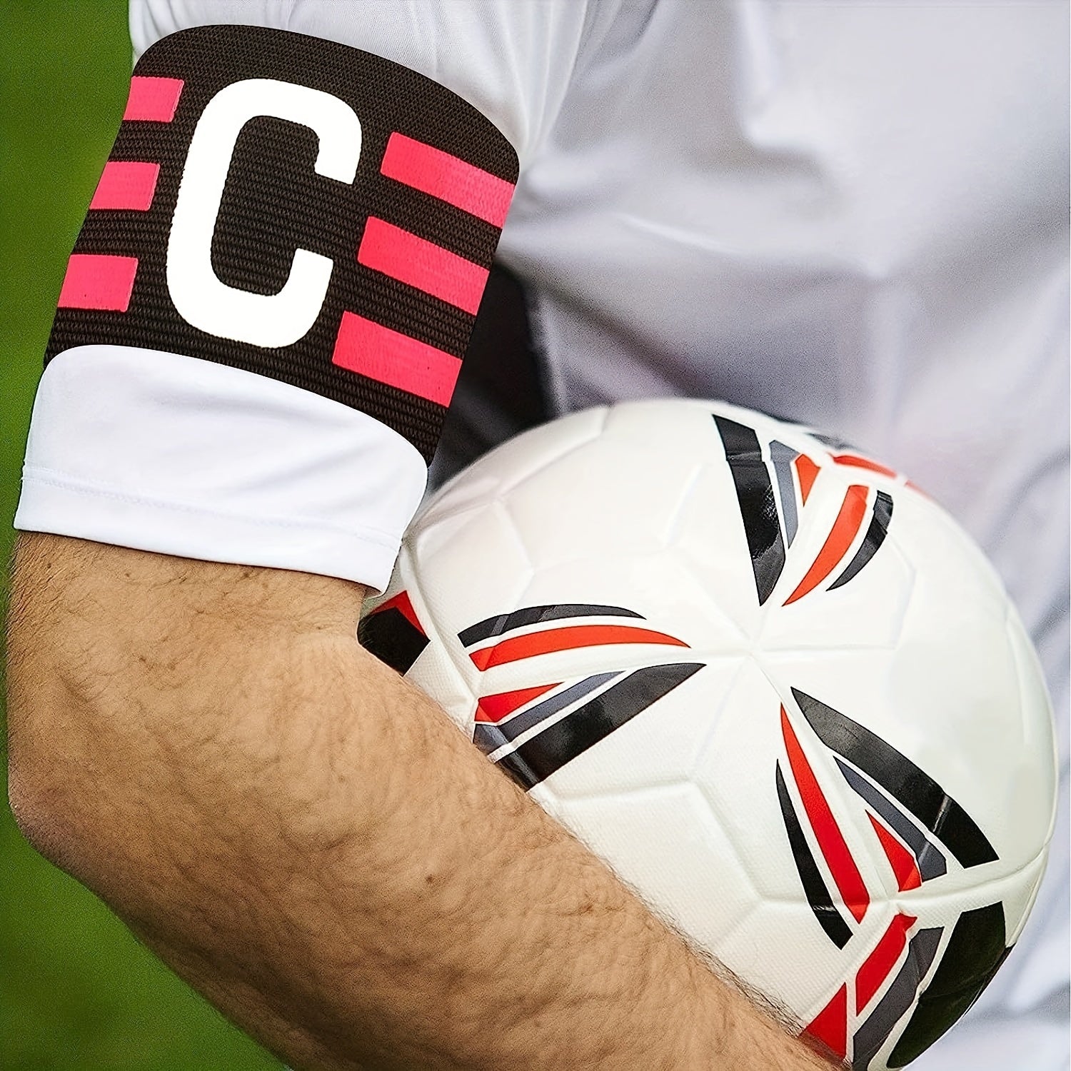1 Piece Adjustable Football Captain's Armband for Adults and Youth - Ideal for Multi-Sports, Senior and Junior Sizes Available