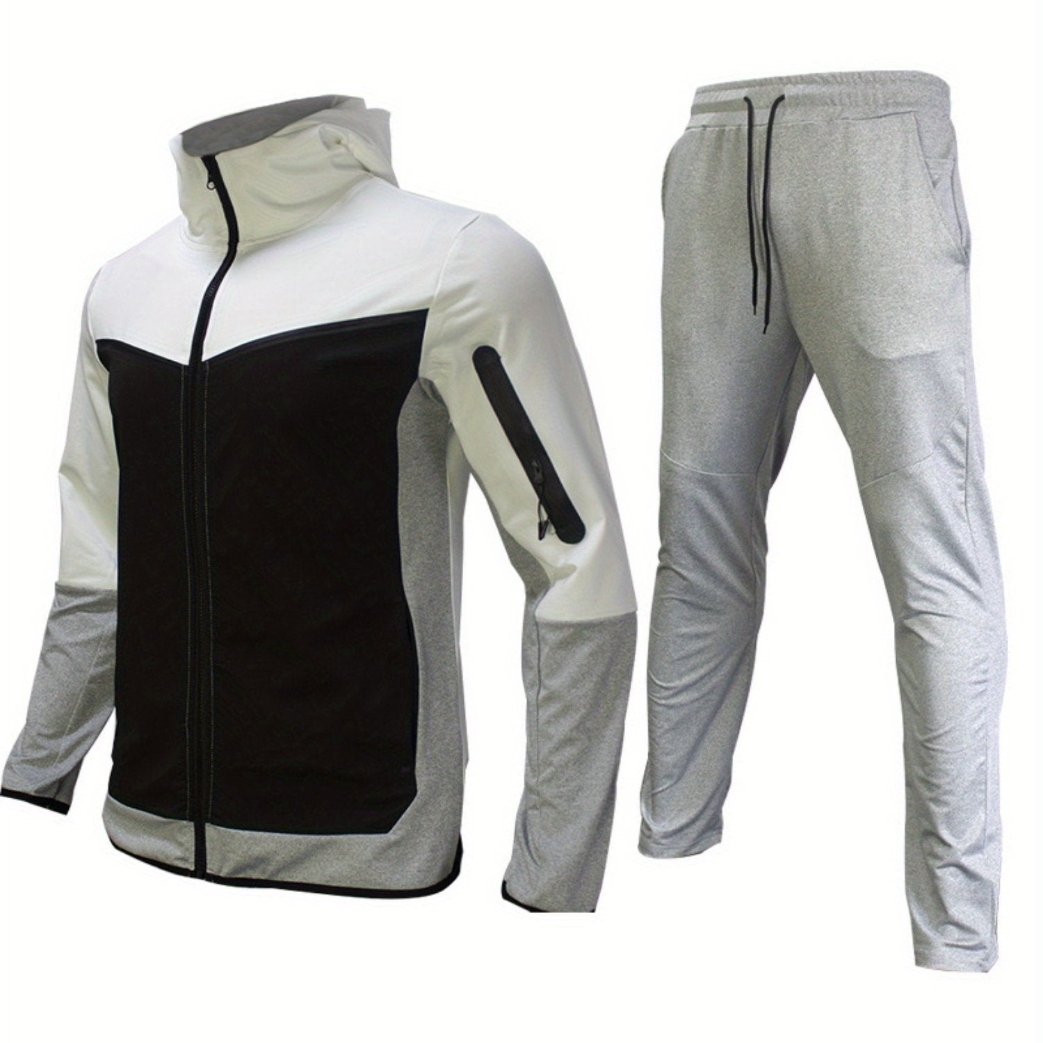 Two-Piece Boutique Hoodie Sports Set - Stylish European & American Inspired Casual Wear for Men - Soft, Breathable, Comfortable, and Versatile Spring & Autumn Sportswear