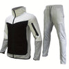 Two-Piece Boutique Hoodie Sports Set - Stylish European & American Inspired Casual Wear for Men - Soft, Breathable, Comfortable, and Versatile Spring & Autumn Sportswear