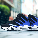 Men's Professional Basketball Shoes, Comfy High Top Breathable Non Slip Shock Absorption Lace Up Air Cushion Sneakers For Training Running Walking