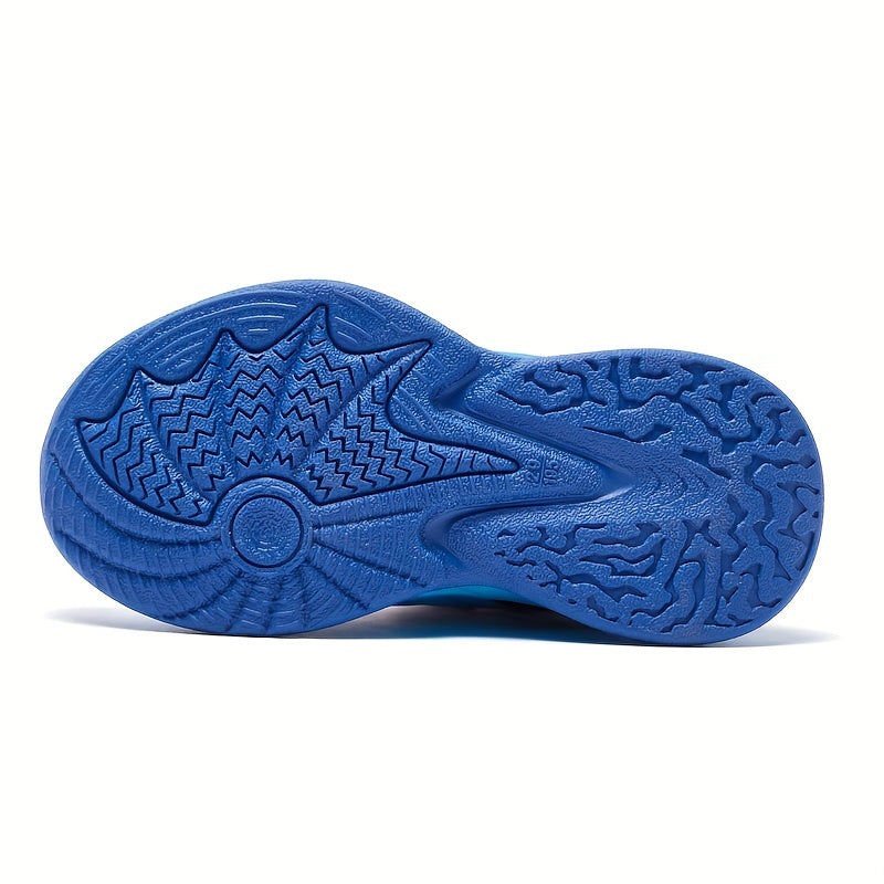 Boys' High-Top Basketball Shoes - Breathable, Anti-Slip, Wear-Resistant for Indoor Outdoor Training, All Seasons - Stylish, Cool, Comfortable Shoes for Boys