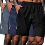 [Quick-Dry Shorts] 3pcs Quick-Dry Men's Summer Shorts | Casual Sportswear for Running, Fitness, Cycling, Jogging, and Outdoor Activities