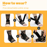 1pc Copper Ankle Brace Adjustable Compression Sleeve, Support Heel Brace For Football