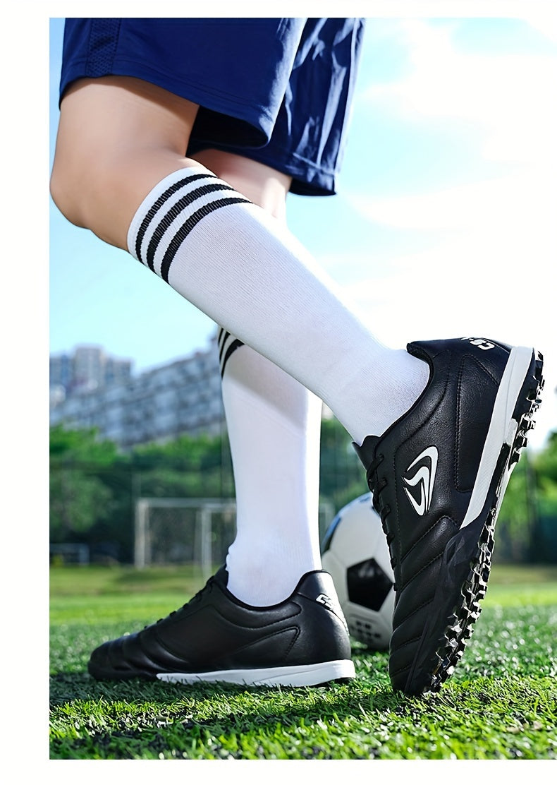 Mens Turf Football Cleats - High-Performance Anti-skid Design - Durable & Ventilated for Outdoor Play - Secure Lace-Up Soccer Shoes - Ideal for Artificial Grass Fields