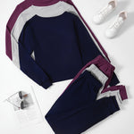 3 Sets Of Women's Activewear Tracksuits, Velvet Fabric, Long Sleeve Tops And Drawstring Pants, Casual Sportswear, Multiple Colors