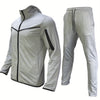 Two-Piece Boutique Hoodie Sports Set - Stylish European & American Inspired Casual Wear for Men - Soft, Breathable, Comfortable, and Versatile Spring & Autumn Sportswear