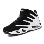 Men's Professional Basketball Shoes, Comfy High Top Breathable Non Slip Shock Absorption Lace Up Air Cushion Sneakers For Training Running Walking