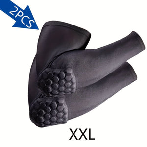 Buy 1 Get 1 Free, total of 2 pcs Durable Honeycomb Anti-collision Guards - Advanced UV Protection & Ventilated Breathability - Enhanced Elbow & Wrist Support for Fitness, Football, and Basketball Training