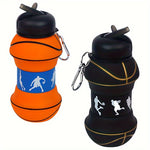 1pc Foldable Silicone Water Cup for Outdoor Sports and Travel - Perfect for Football, Basketball, and Tennis - Lightweight and Portable
