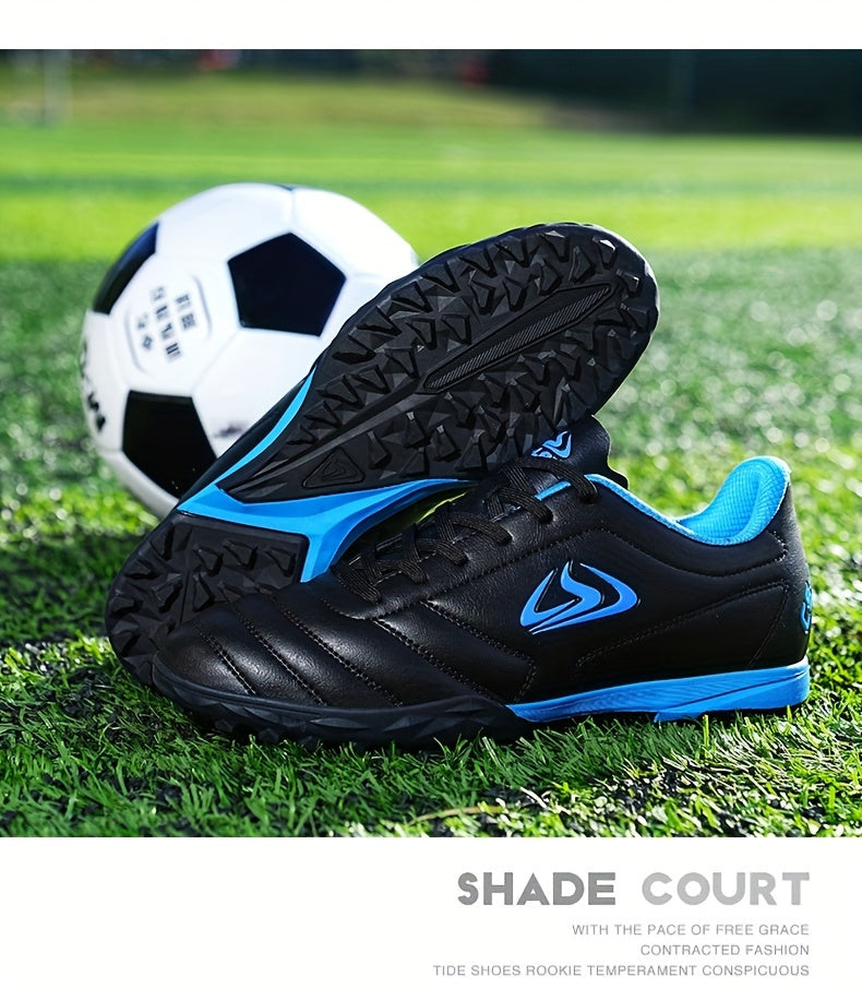Mens Turf Football Cleats - High-Performance Anti-skid Design - Durable & Ventilated for Outdoor Play - Secure Lace-Up Soccer Shoes - Ideal for Artificial Grass Fields