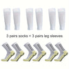 6 Pairs Sports Outdoor Leg Football Socks Set Breathable Non Slip Silicone Grip Soccer Socks