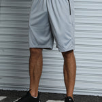 Quick Dry 2pcs Men's Athletic Shorts - Elastic Waistband with Zip Pockets - Basketball Football Activewear