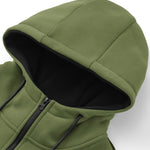 Two-Piece Color Block Men's Casual Sportswear Hoodie Set, Zip-Up Drawstring Jogging Suit For All Seasons