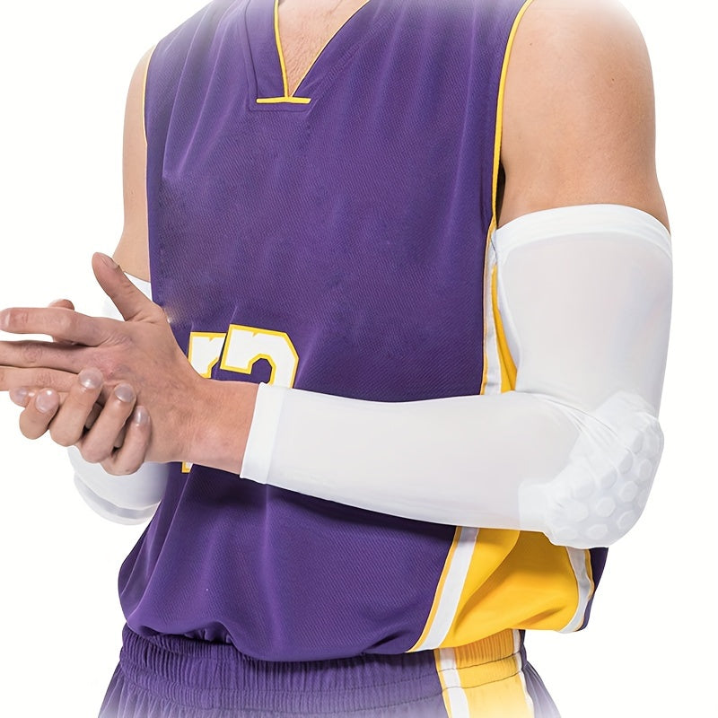 Buy 1 Get 1 Free, total of 2 pcs Durable Honeycomb Anti-collision Guards - Advanced UV Protection & Ventilated Breathability - Enhanced Elbow & Wrist Support for Fitness, Football, and Basketball Training