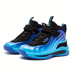 Boys' High-Top Basketball Shoes - Breathable, Anti-Slip, Wear-Resistant for Indoor Outdoor Training, All Seasons - Stylish, Cool, Comfortable Shoes for Boys
