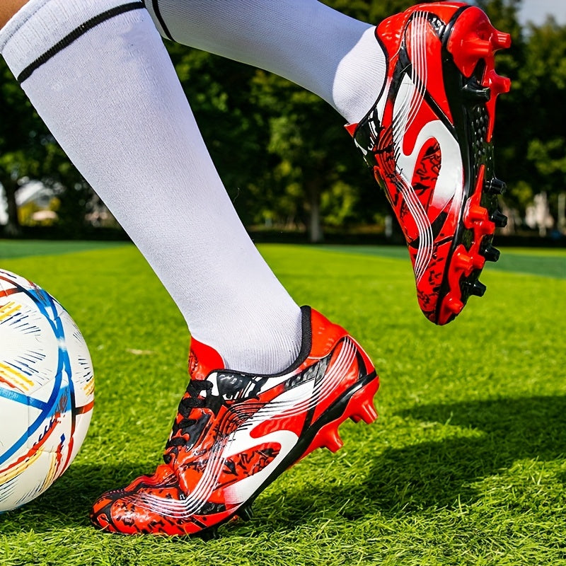 Non Slip Football Cleat With Spikes, Professional Comfy Outdoor Breathable Soccer Cleats & Shoes For Training Competition
