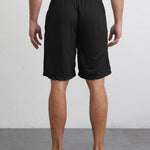 Quick Dry 2pcs Men's Athletic Shorts - Elastic Waistband with Zip Pockets - Basketball Football Activewear
