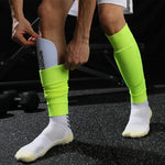 1 par de calcetines de pantorrilla de fútbol protectores de fútbol calcetines largos de fútbol protector de pie calcetines fijos calcetines de protección de pantorrilla al aire libre