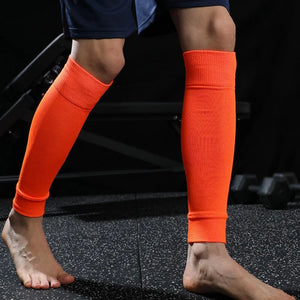 1 par de calcetines de pantorrilla de fútbol protectores de fútbol calcetines largos de fútbol protector de pie calcetines fijos calcetines de protección de pantorrilla al aire libre