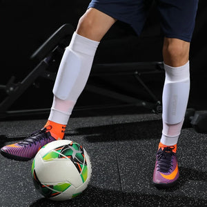 1 par de calcetines de pantorrilla de fútbol protectores de fútbol calcetines largos de fútbol protector de pie calcetines fijos calcetines de protección de pantorrilla al aire libre