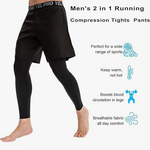 Pantalones cortos para correr 2 en 1 para hombre, pantalones cortos de compresión con bolsillo para hombre