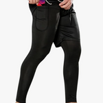 Pantalones de correr para hombre con bolsillos, pantalones de compresión 2 en 1 con pantalones cortos, mallas atléticas de secado rápido