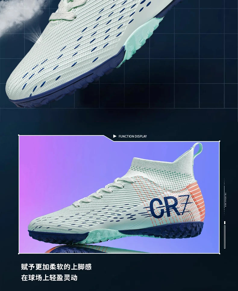 Botas de fútbol unisex, zapatos antideslizantes