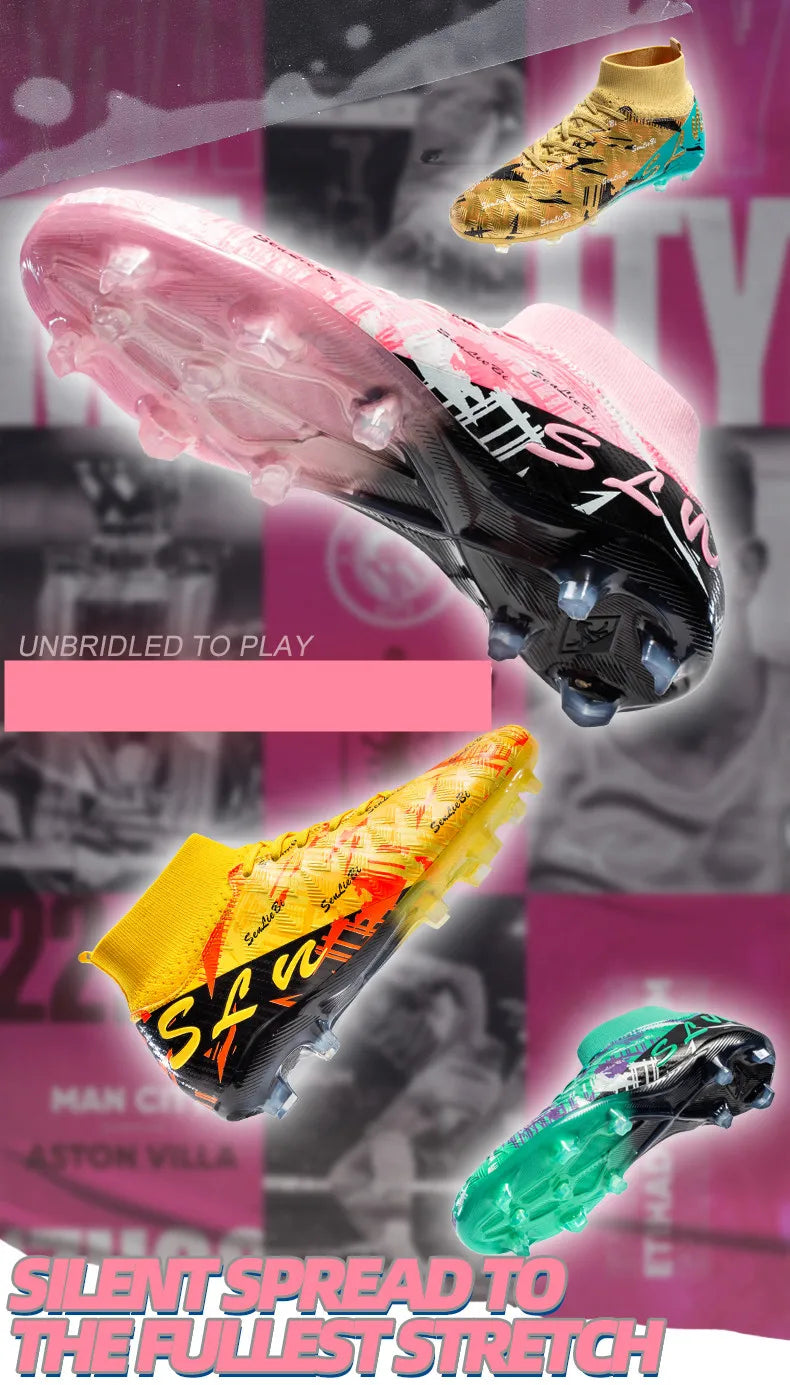 Zapatos de fútbol, botines de fútbol antideslizantes FG,