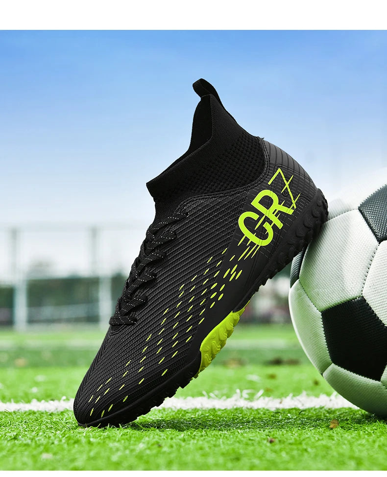 Botas de fútbol unisex, zapatos antideslizantes