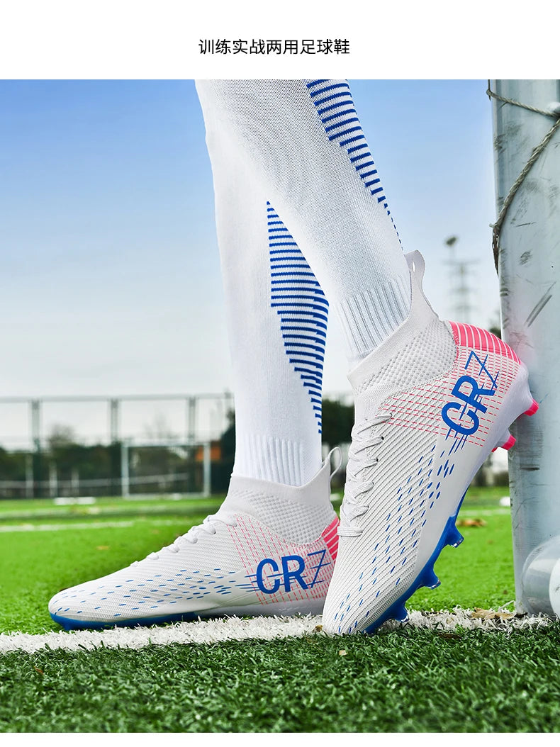 Botas de fútbol unisex, zapatos antideslizantes