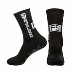 Calcetines deportivos antideslizantes para hombre, medias de fútbol cómodas y transpirables con parte inferior de silicona para correr, absorbentes del sudor, de secado rápido, 1/6 pares